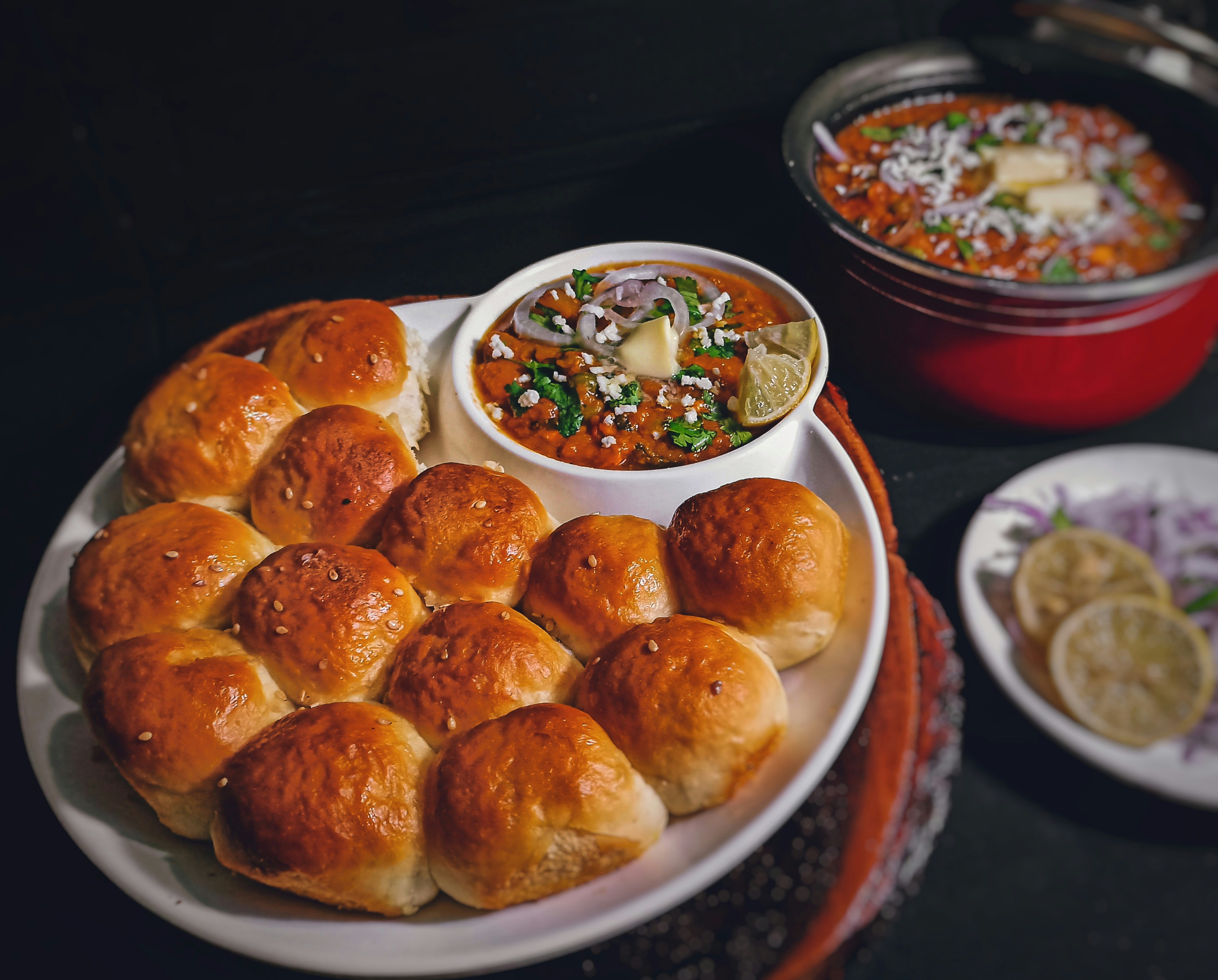a tray of food on a table