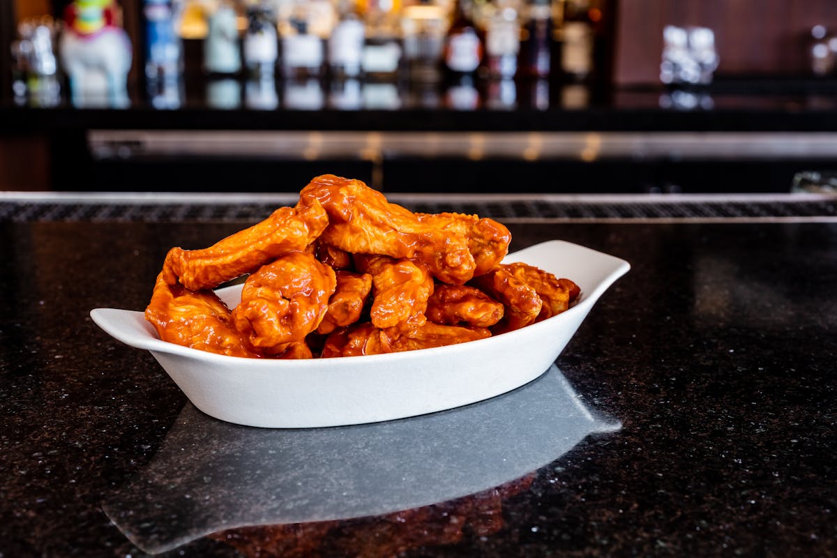 hot wings in a bowl