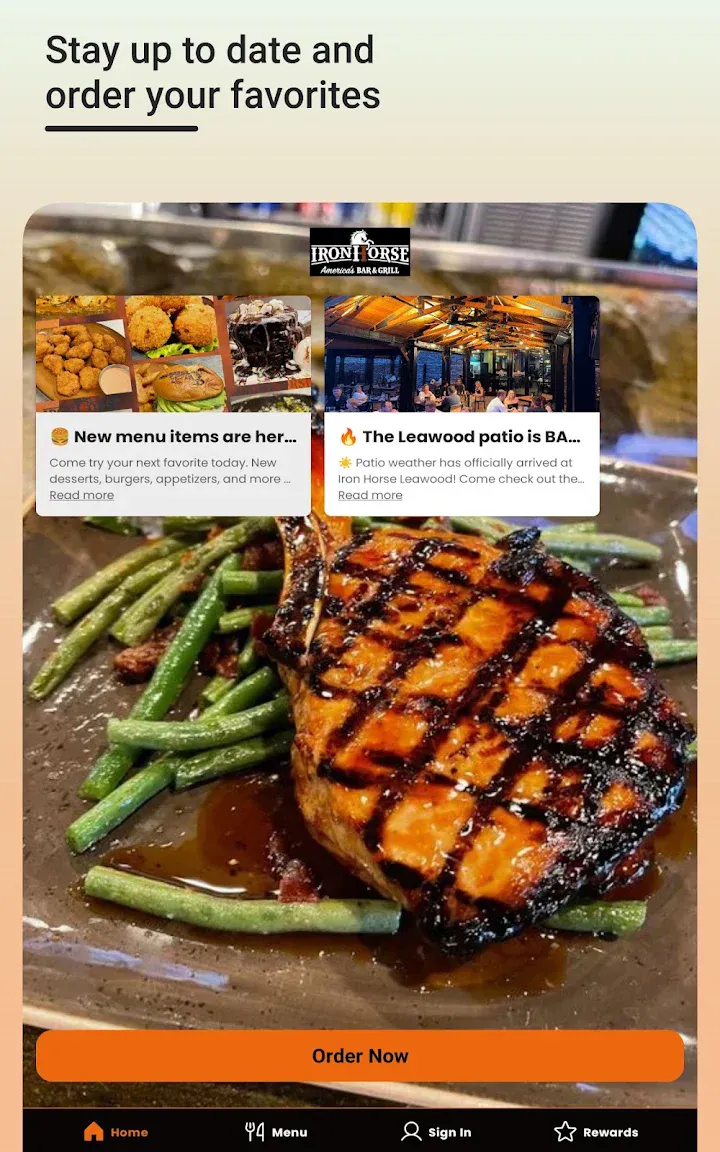 Iron Horse Bar and Grill app