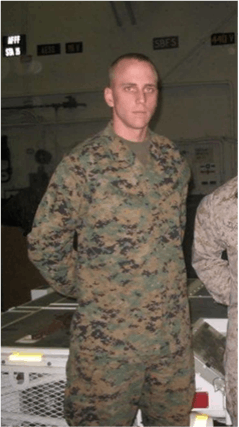 a man standing in front of a store