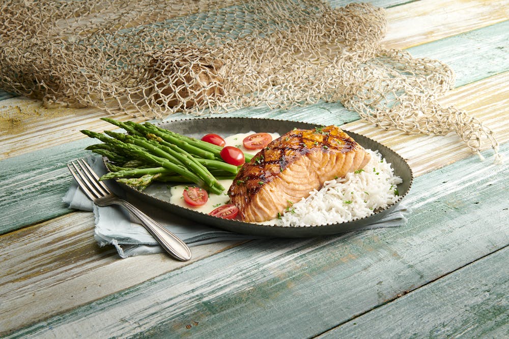 a plate of food on a table
