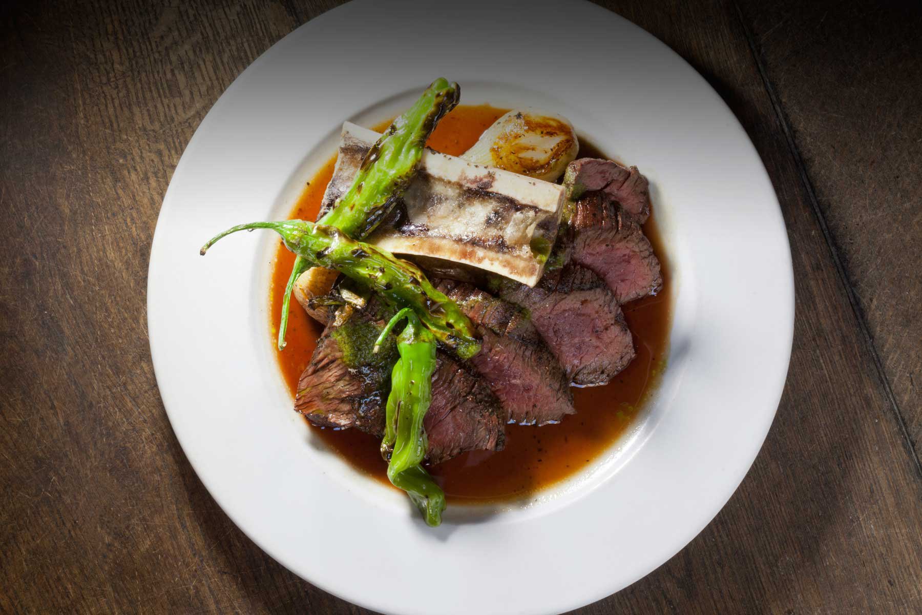 a plate of food on a table