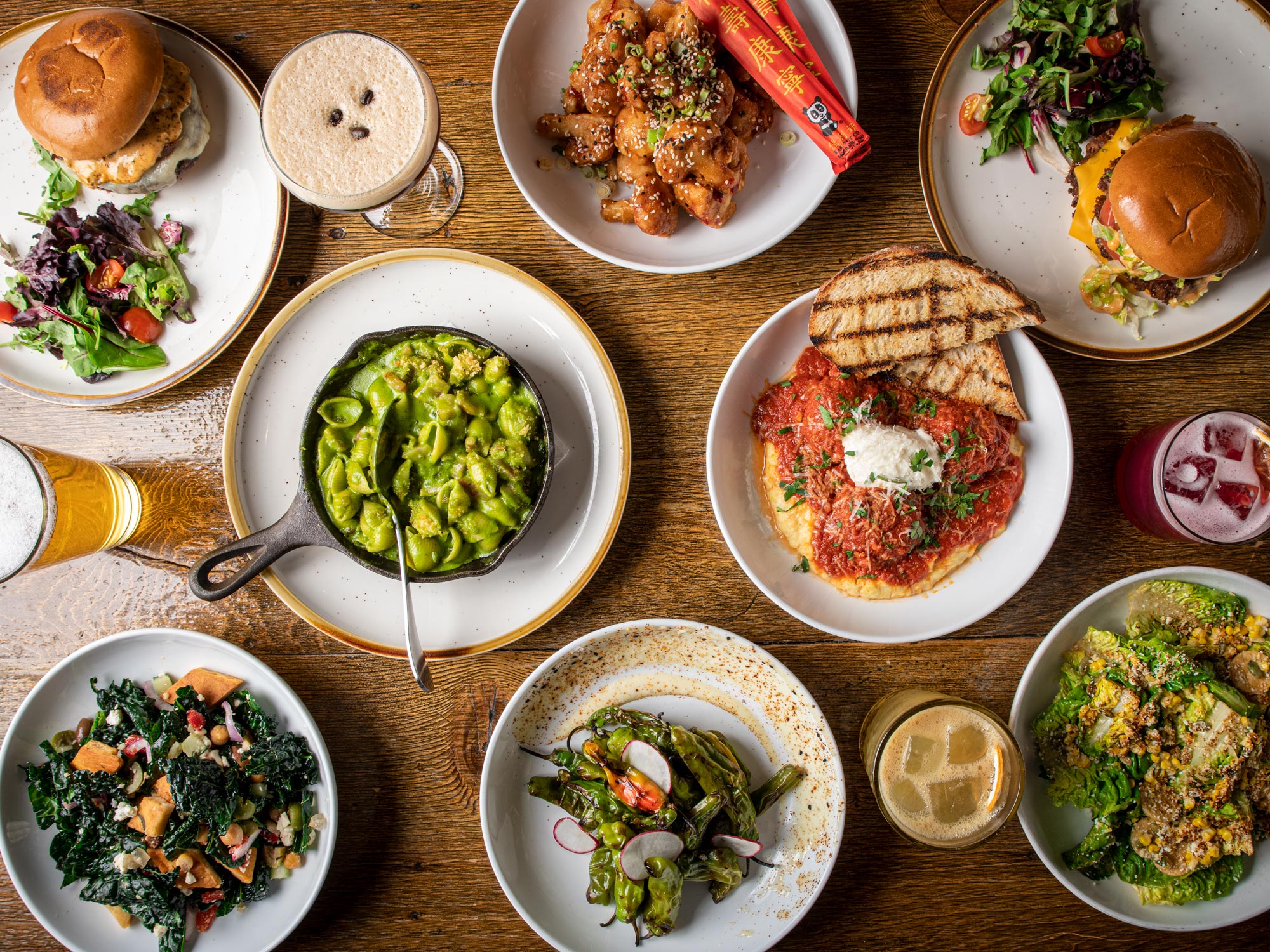 a bowl filled with different types of food on a table