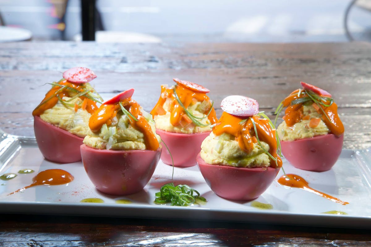 a plate of food on a table
