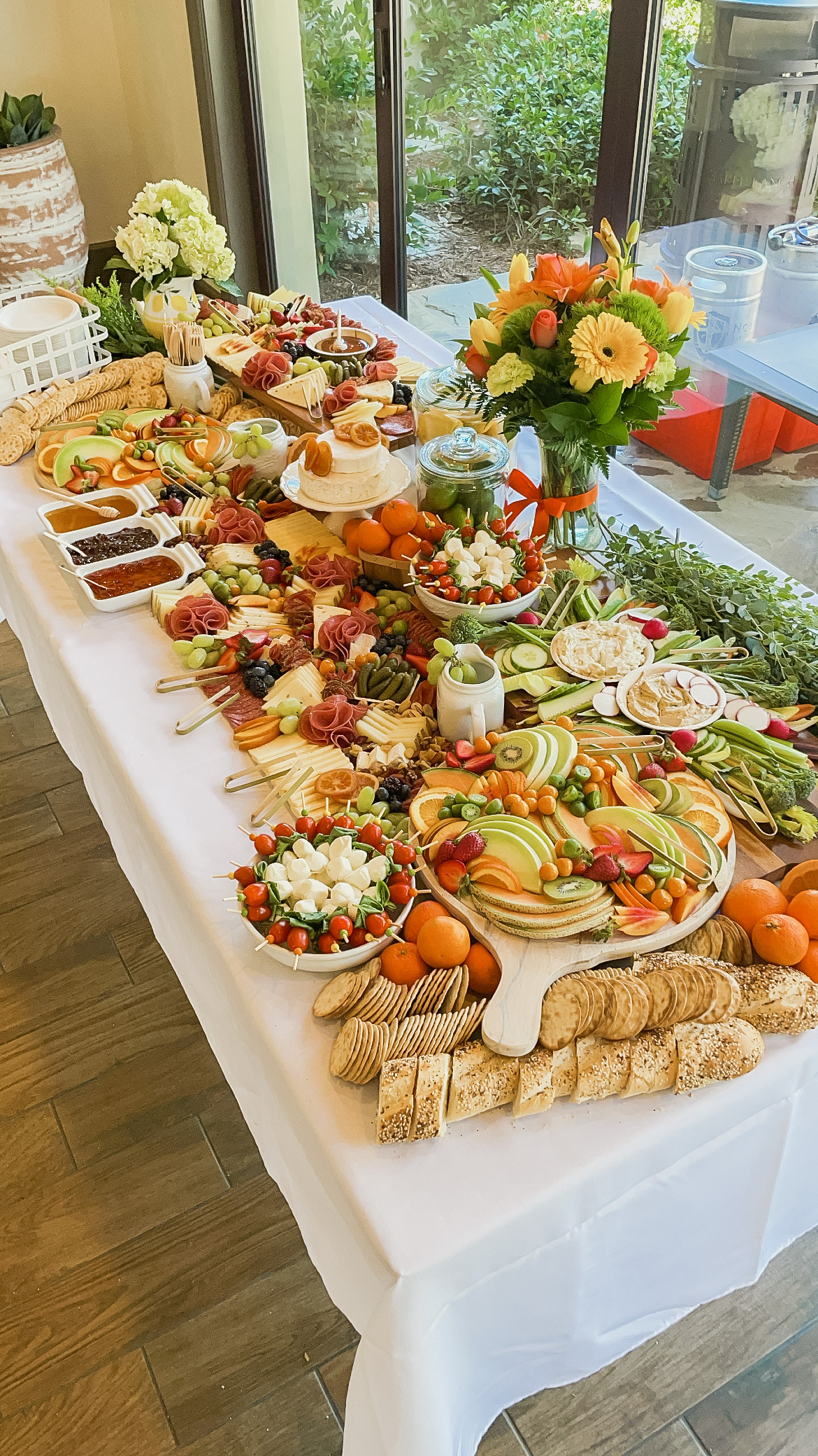 a bunch of food on a table