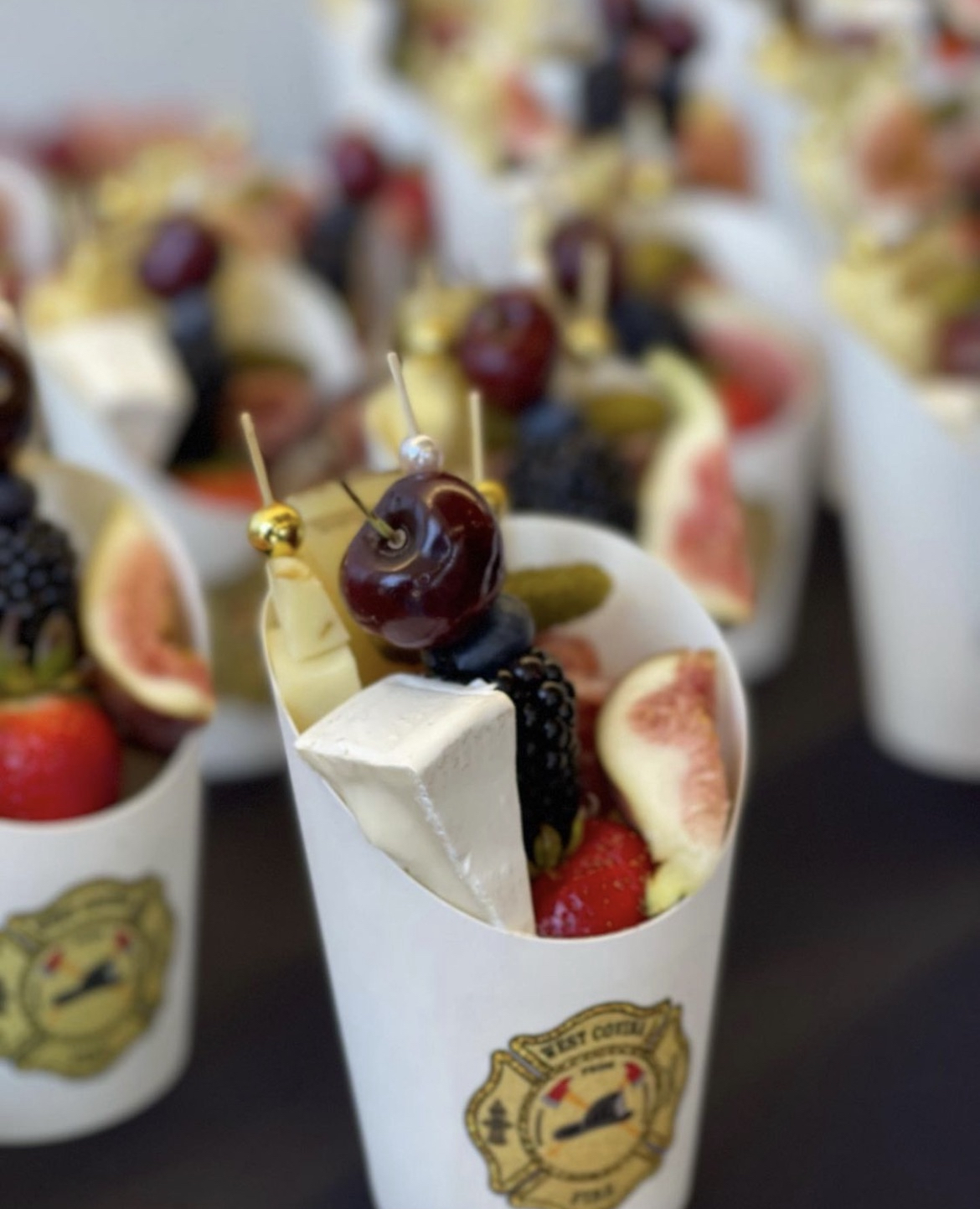 a close up of food on a table