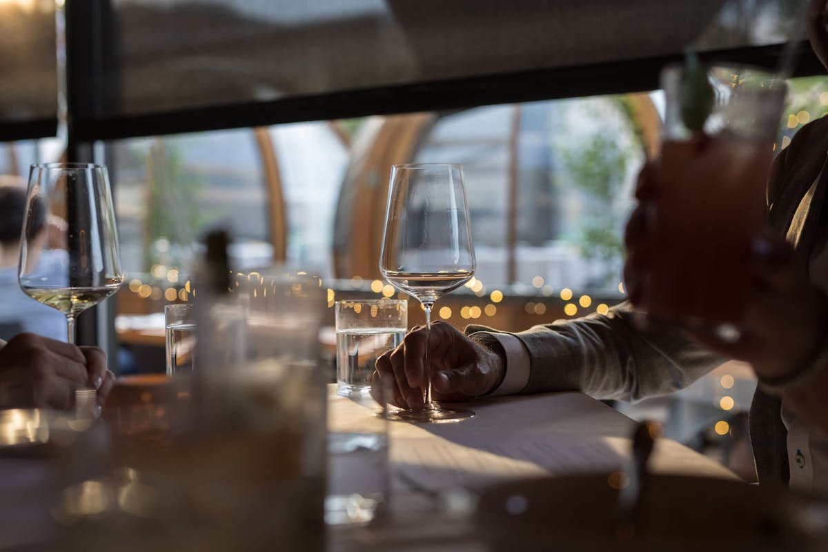 a glass of wine