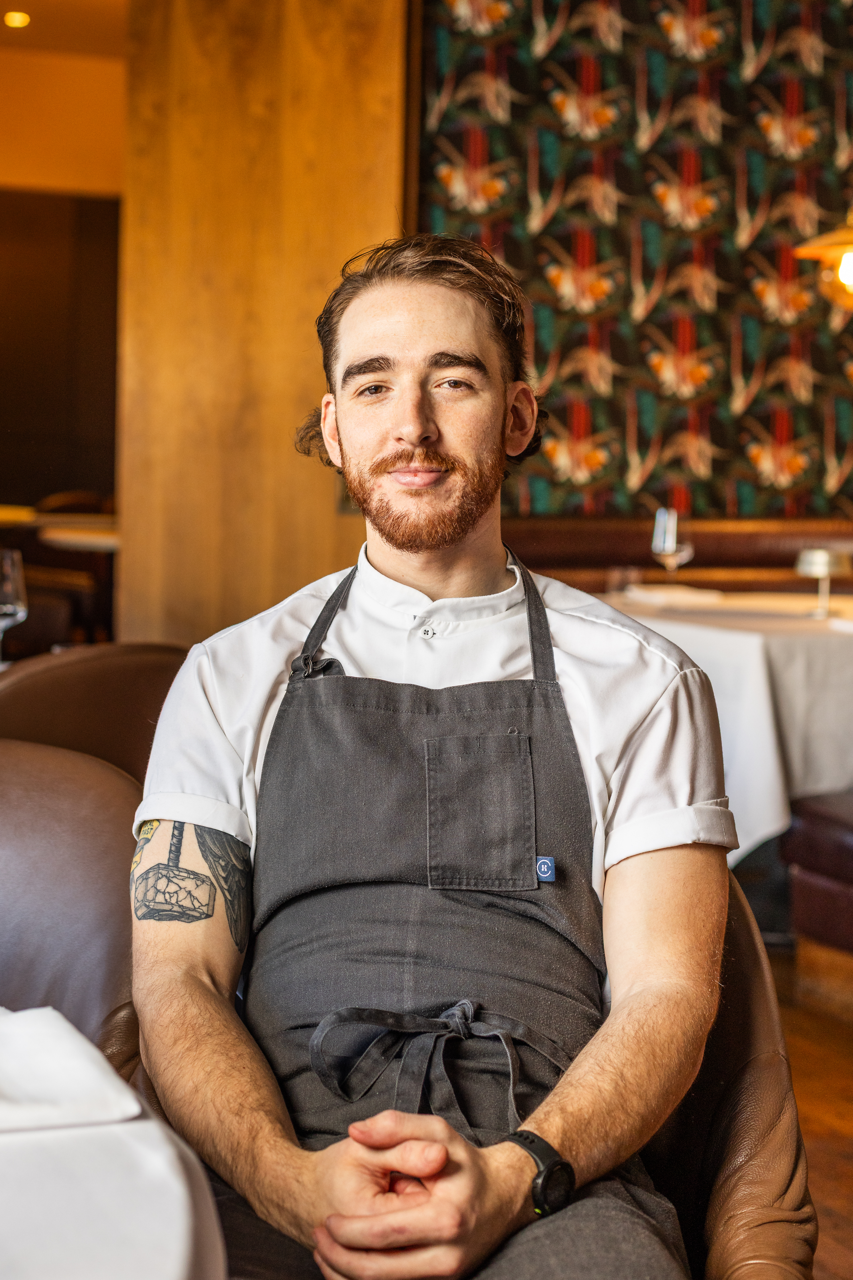 a man wearing an apron