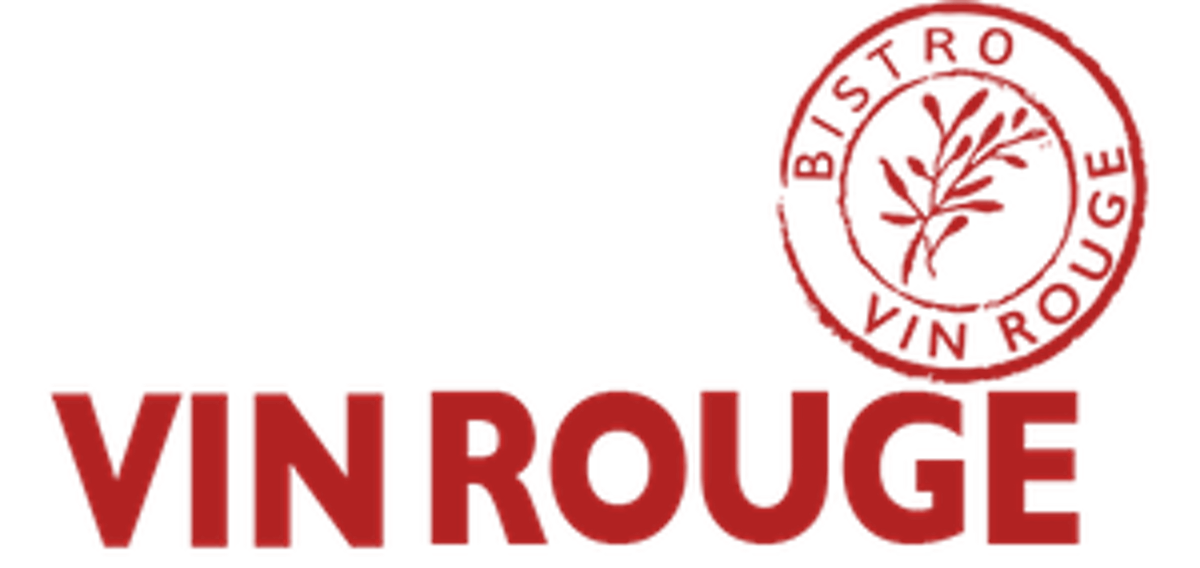 a close up of a logo of Vin Rouge Restaurant