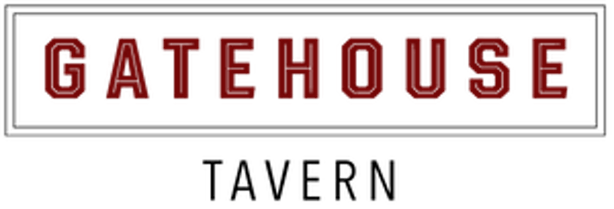 a close up of a logo of Gatehouse Tavern