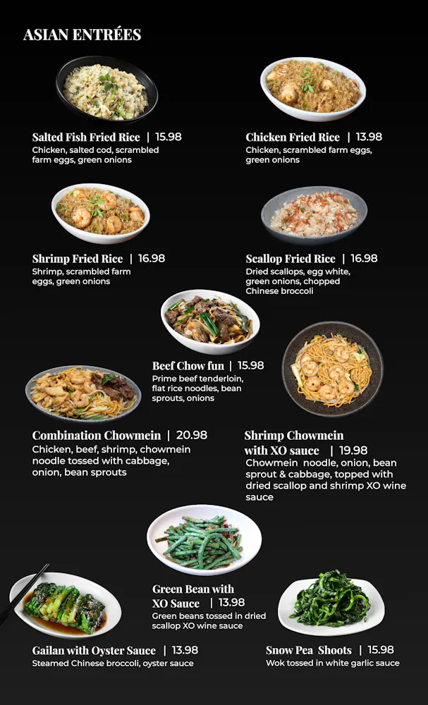 a close up of many plates of food