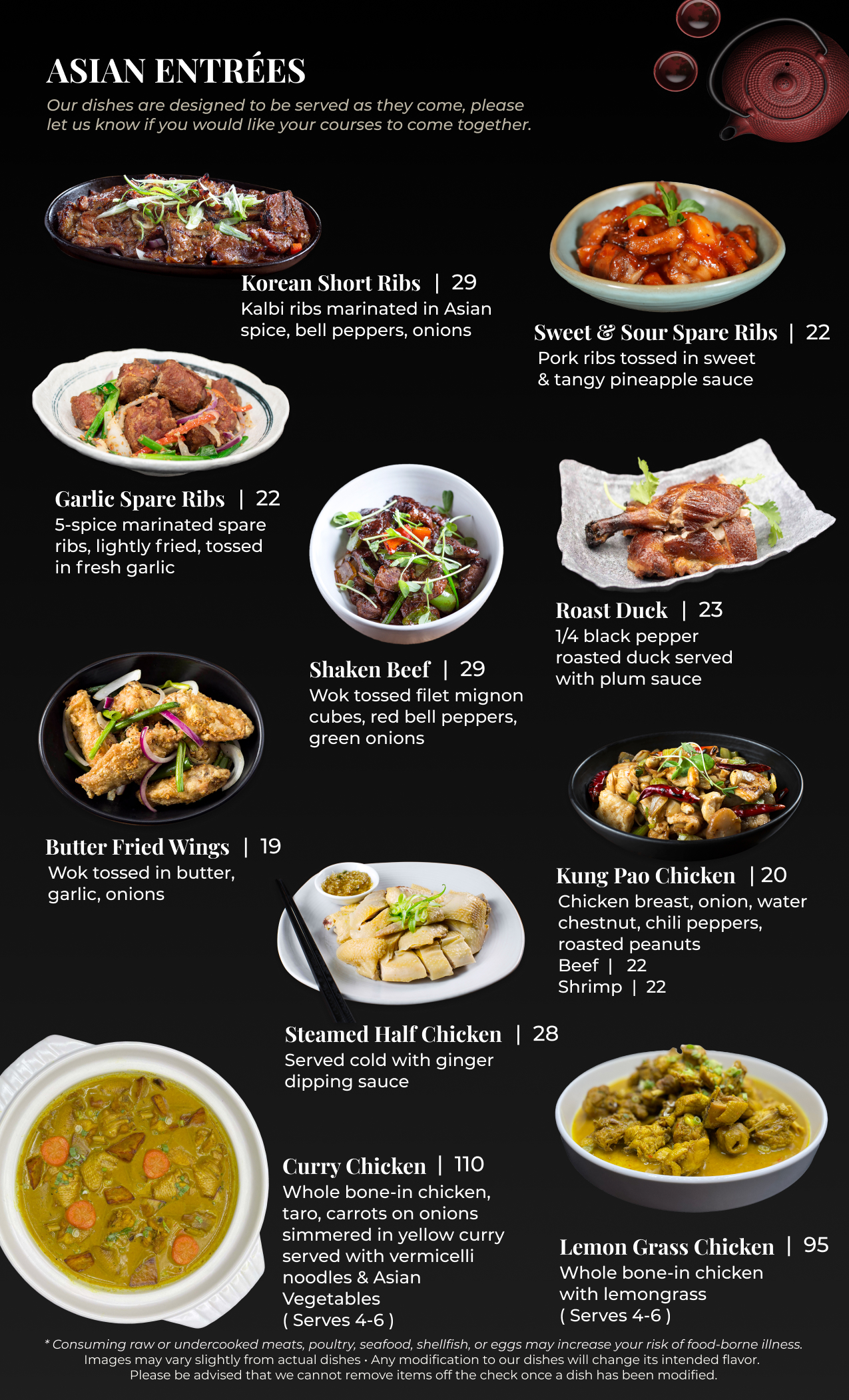 a close up of many plates of food on a plate