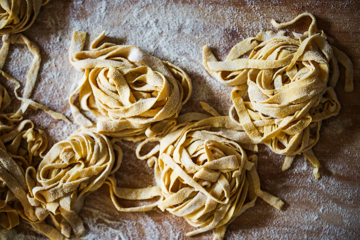 a group of pasta