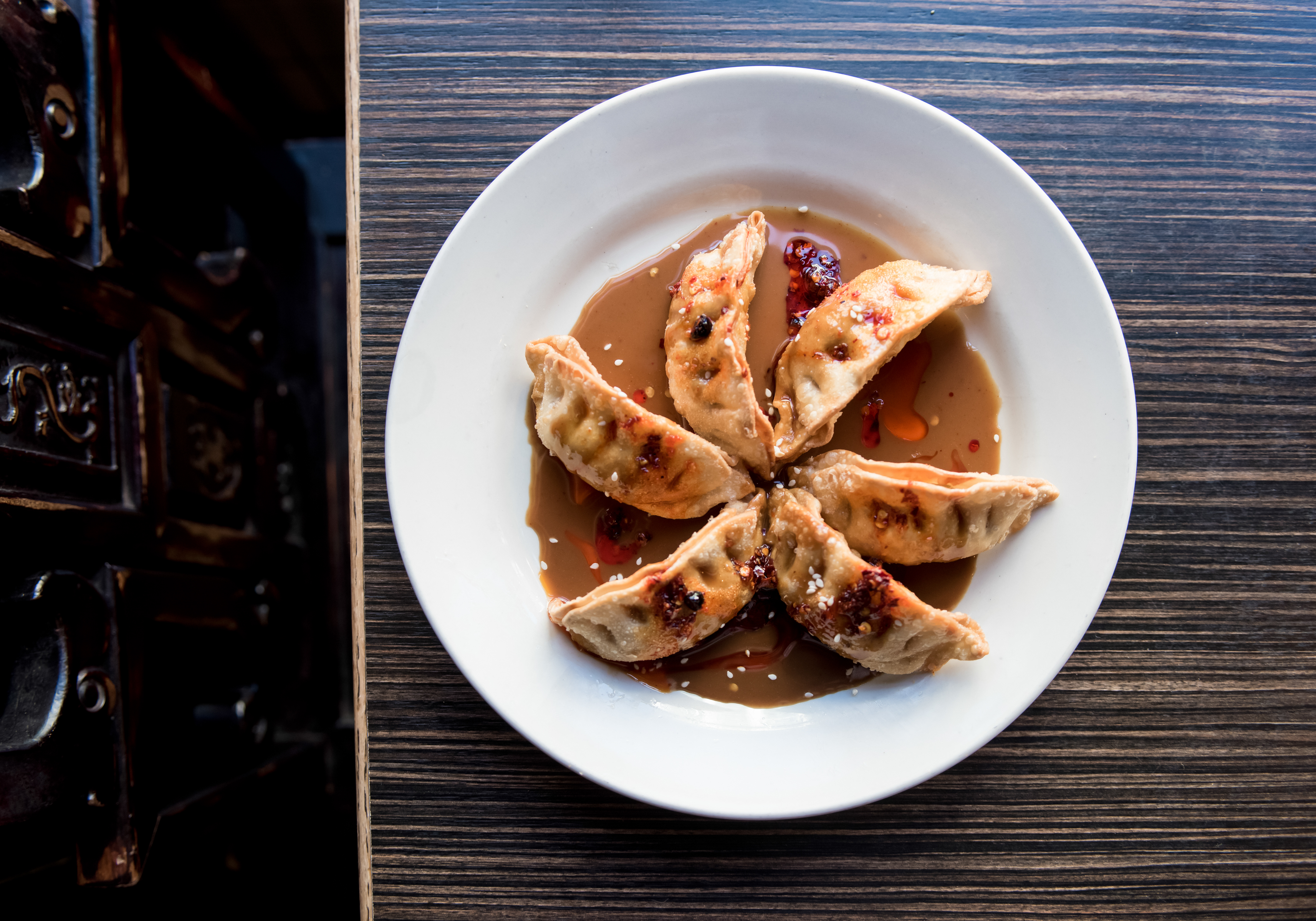 Fried Pork Potstickers or Shrimp Packets