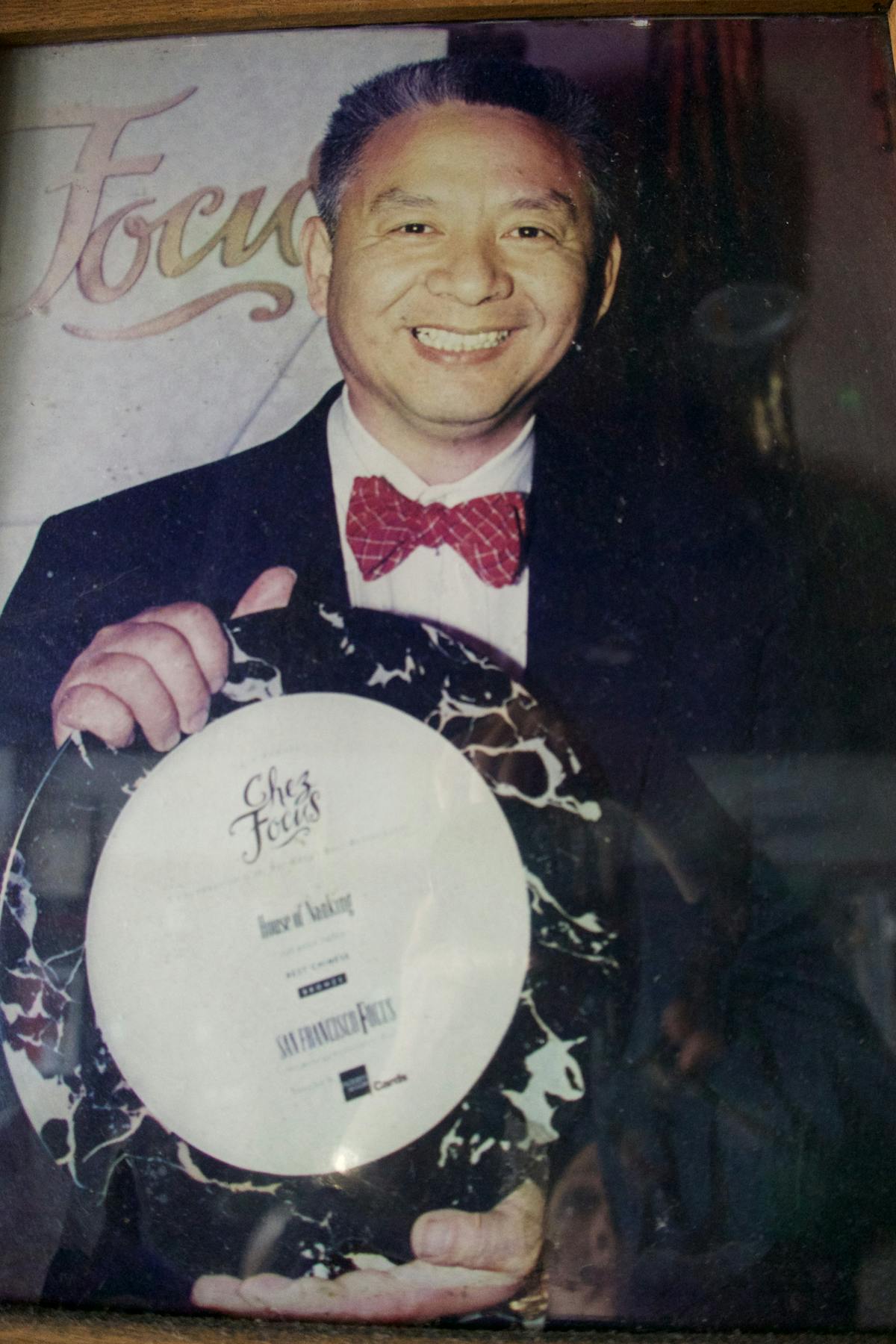 a man holding a sign