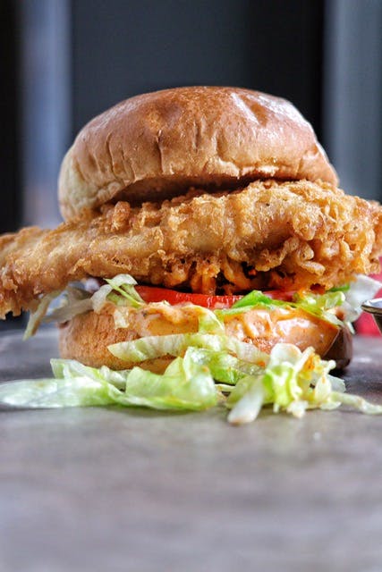 a close up of a plate of food with a fork