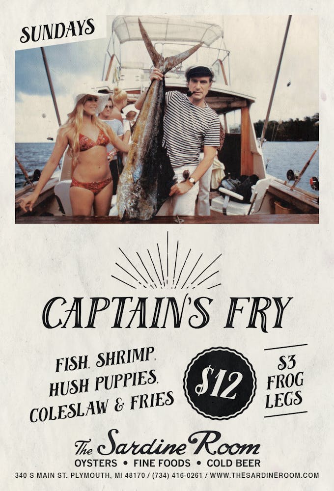 Sunday Captain S Fry The Sardine Room Seafood Restaurant In Plymouth Mi