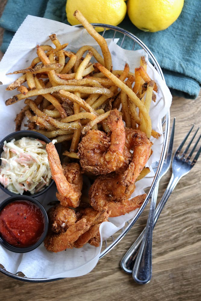 a plate of food on a table