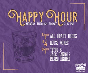 Happy Hour bulletin.