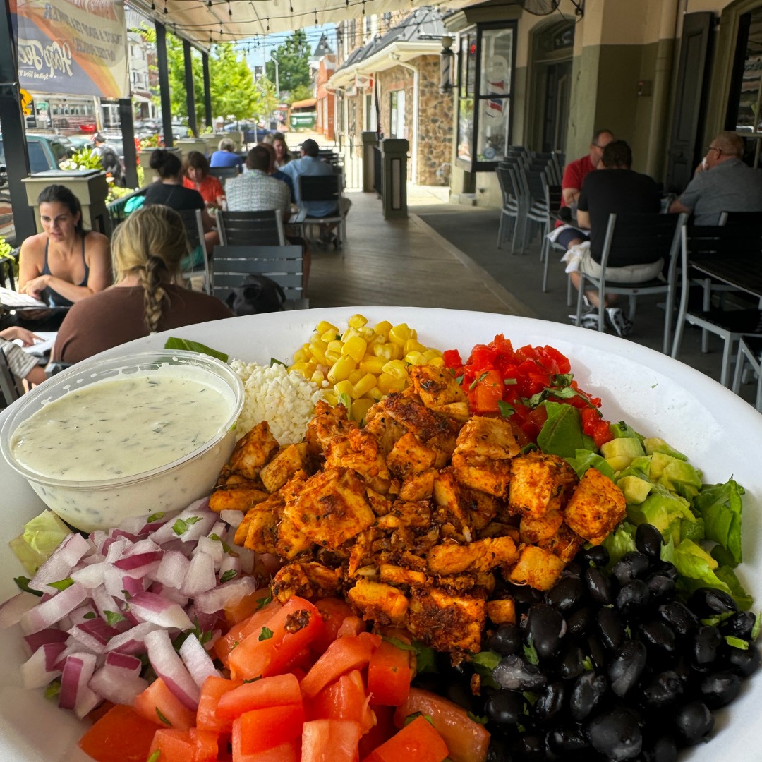 a plate of food on a table