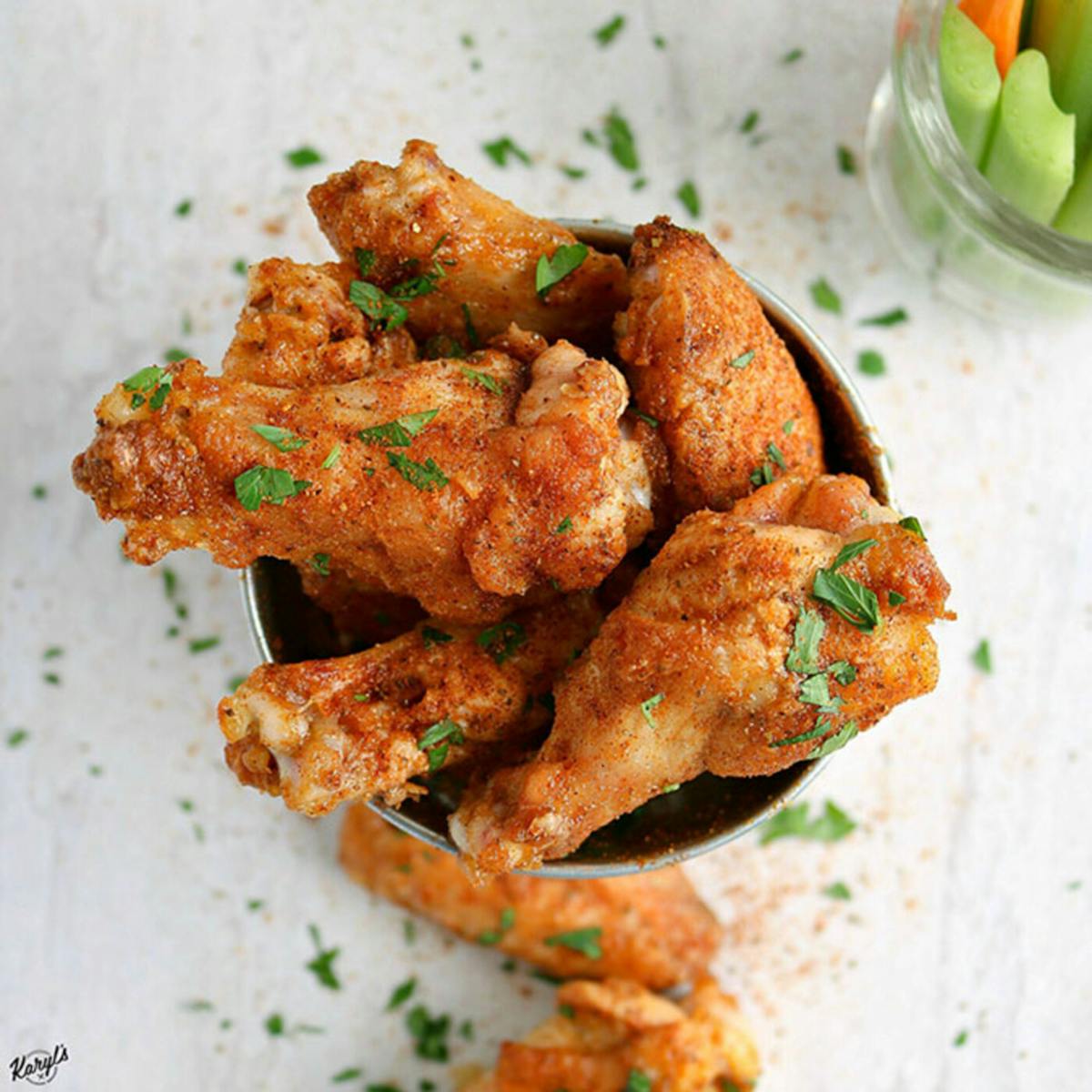 a plate of wings