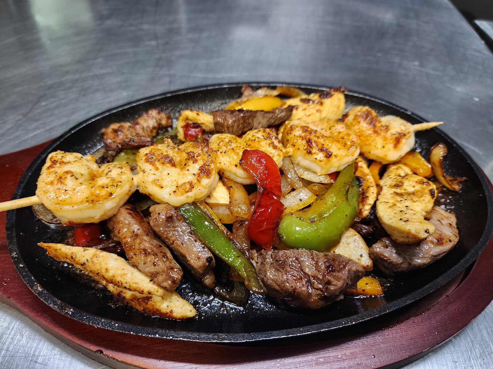 a plate of food on a table