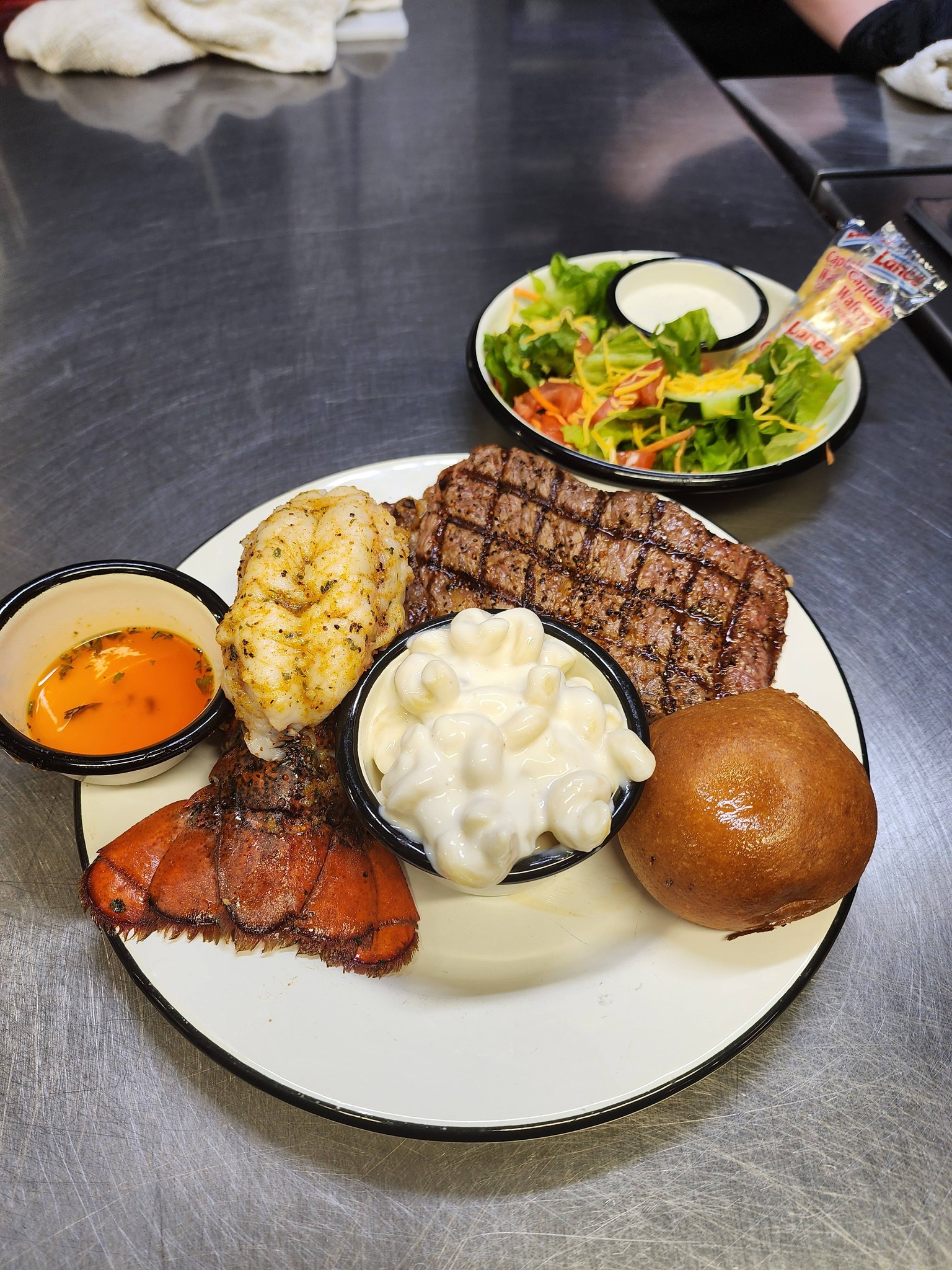 a plate of food on a table
