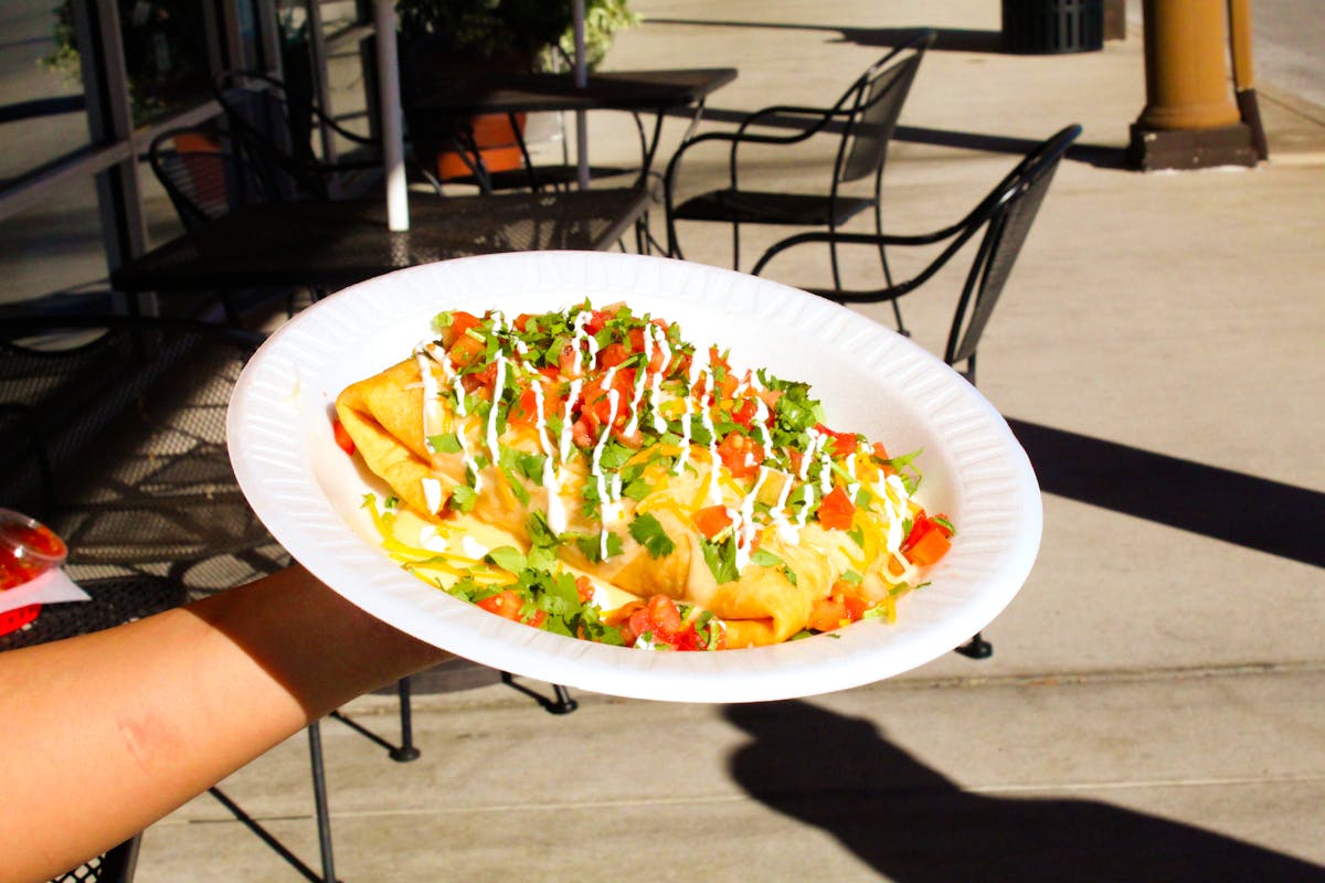 a plate of food on a table