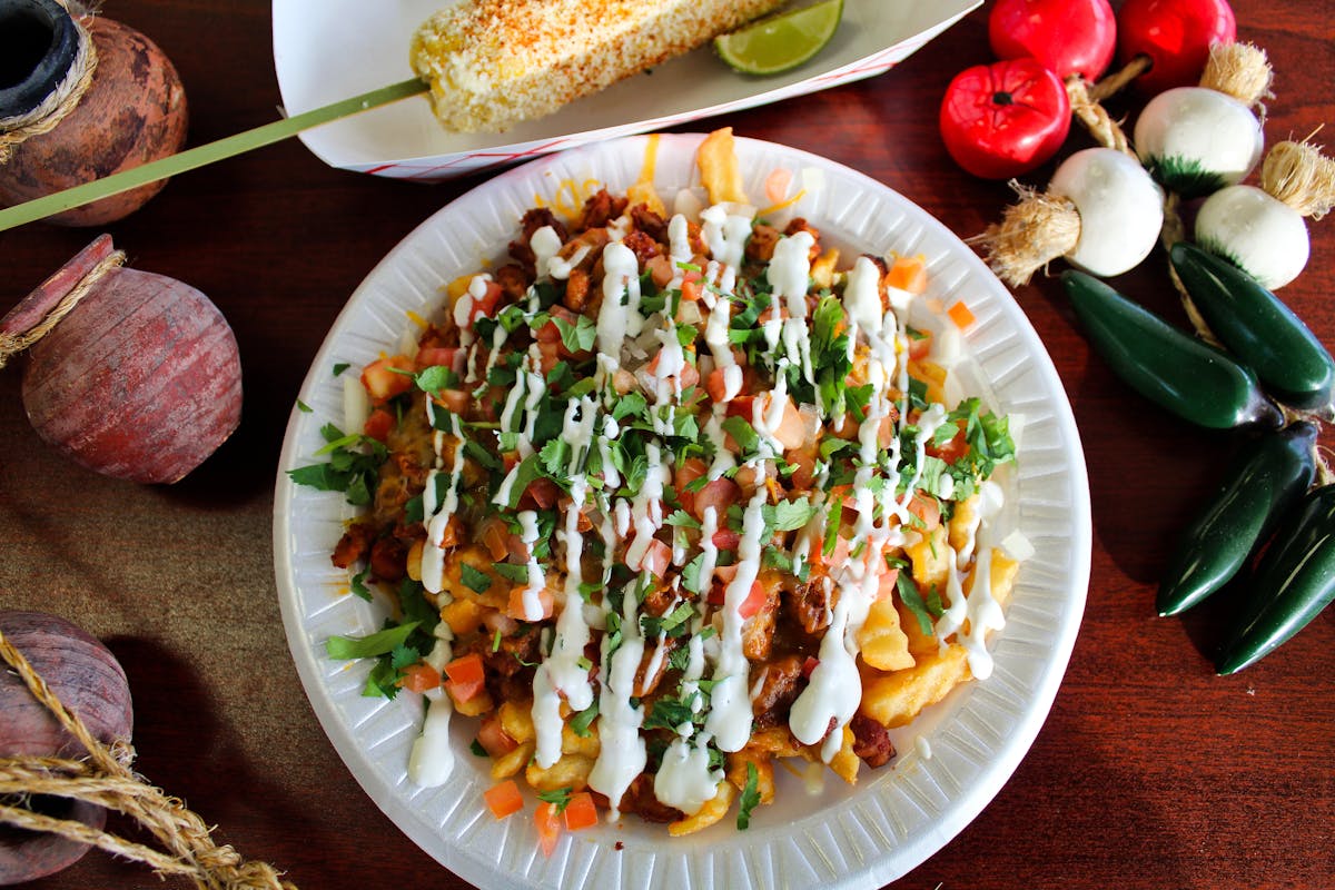 a plate of food on a table