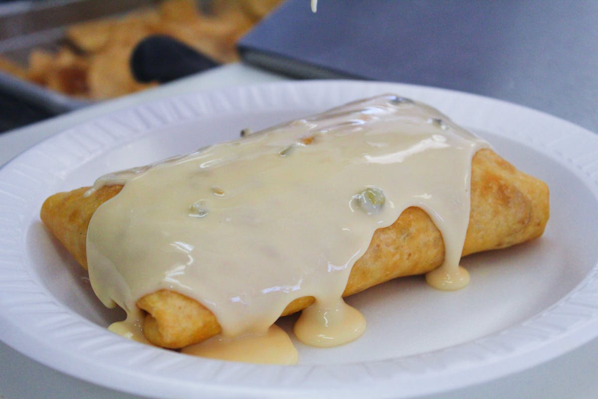 a piece of food on a plate