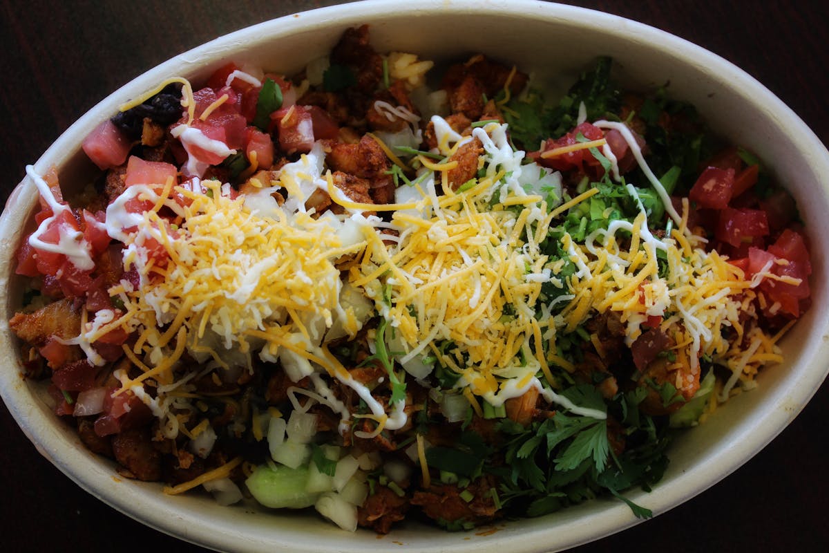 a bowl of food on a plate