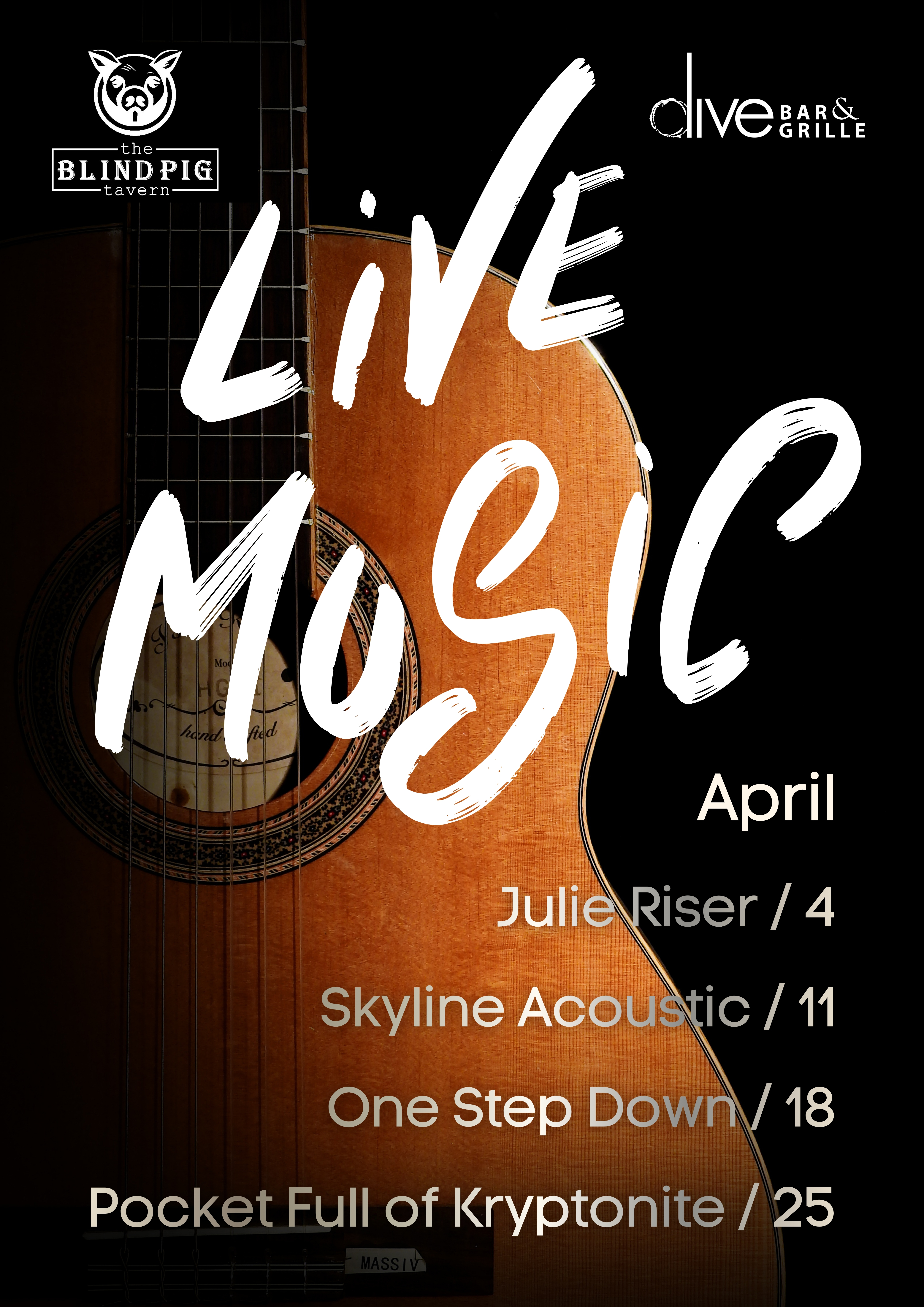 a poster of a guitar