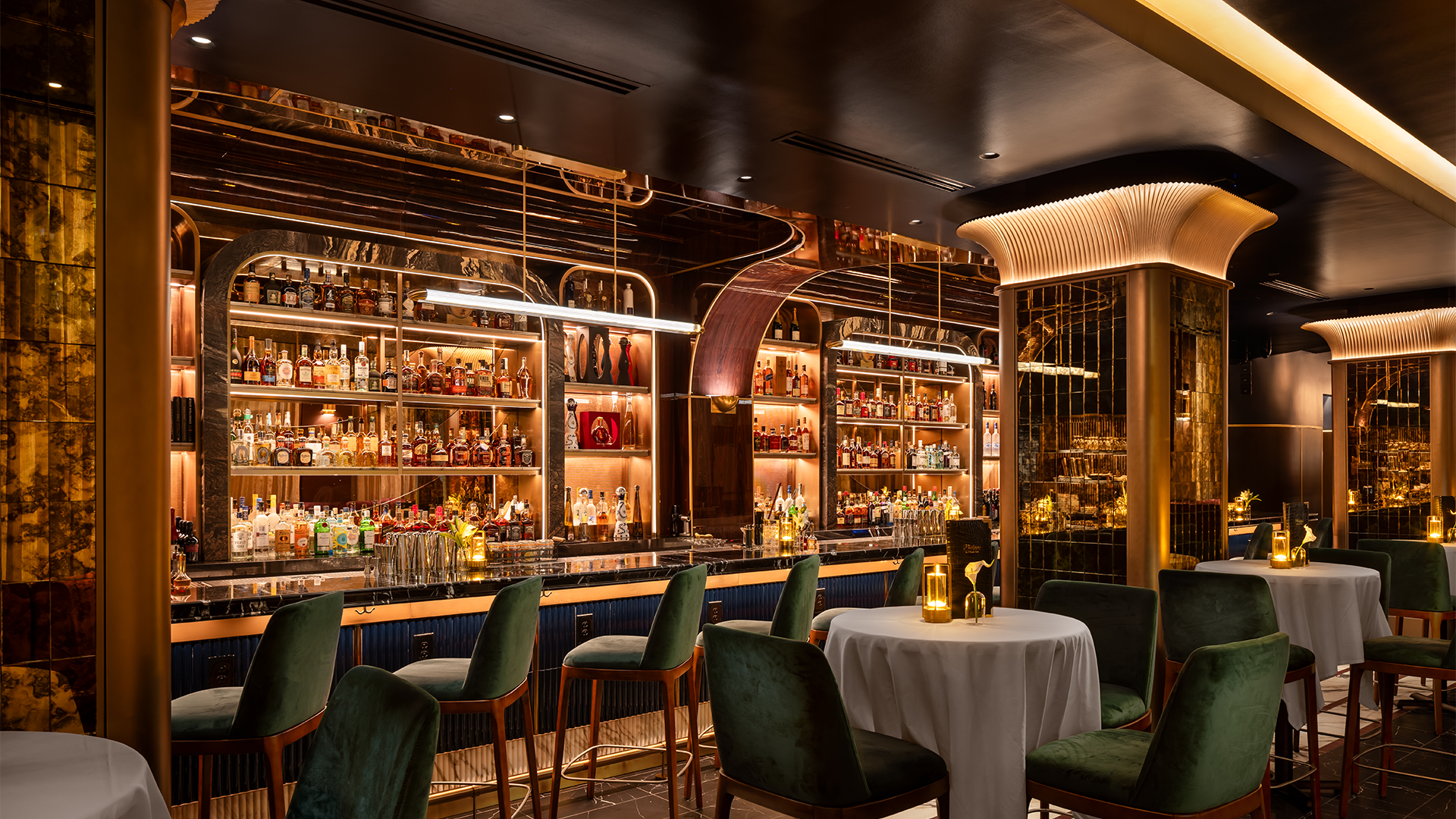 a chair sitting in front of a store