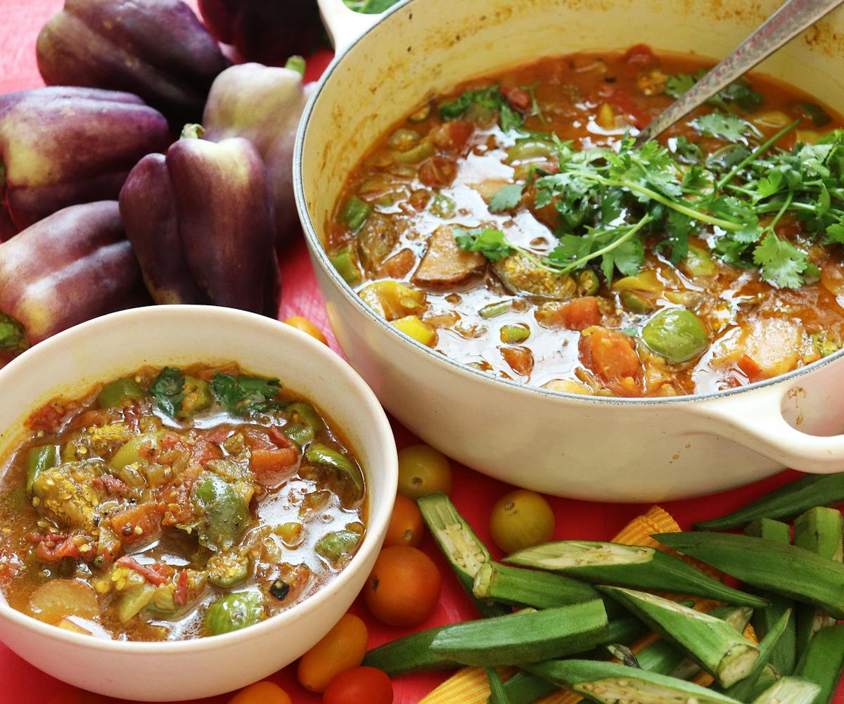 a bowl of food on a table