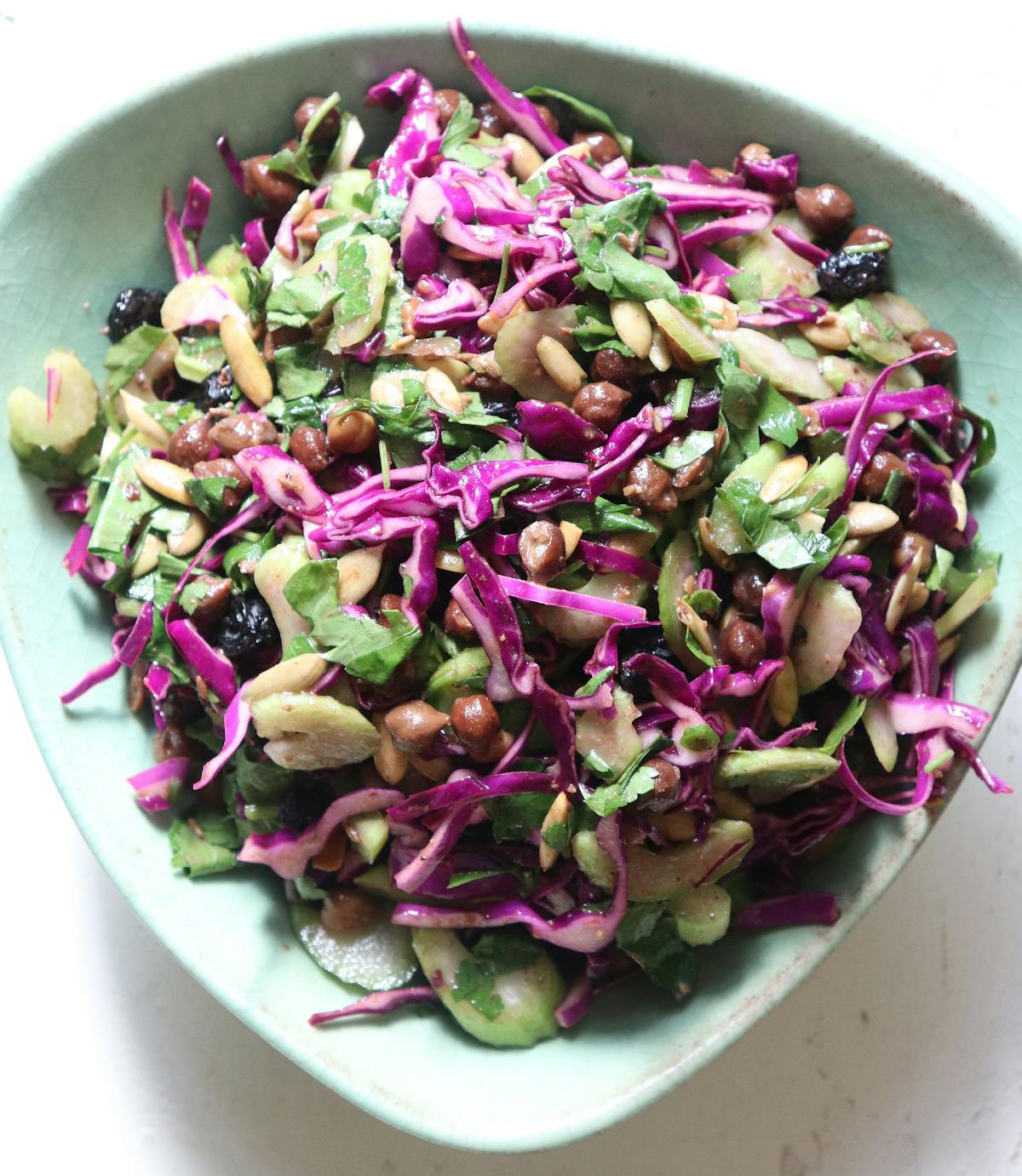 a bowl of salad on a plate