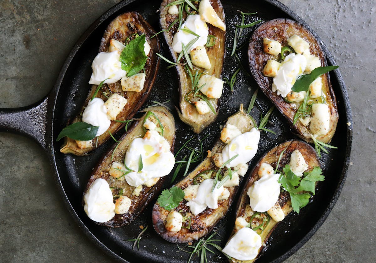 a pan of food on a plate