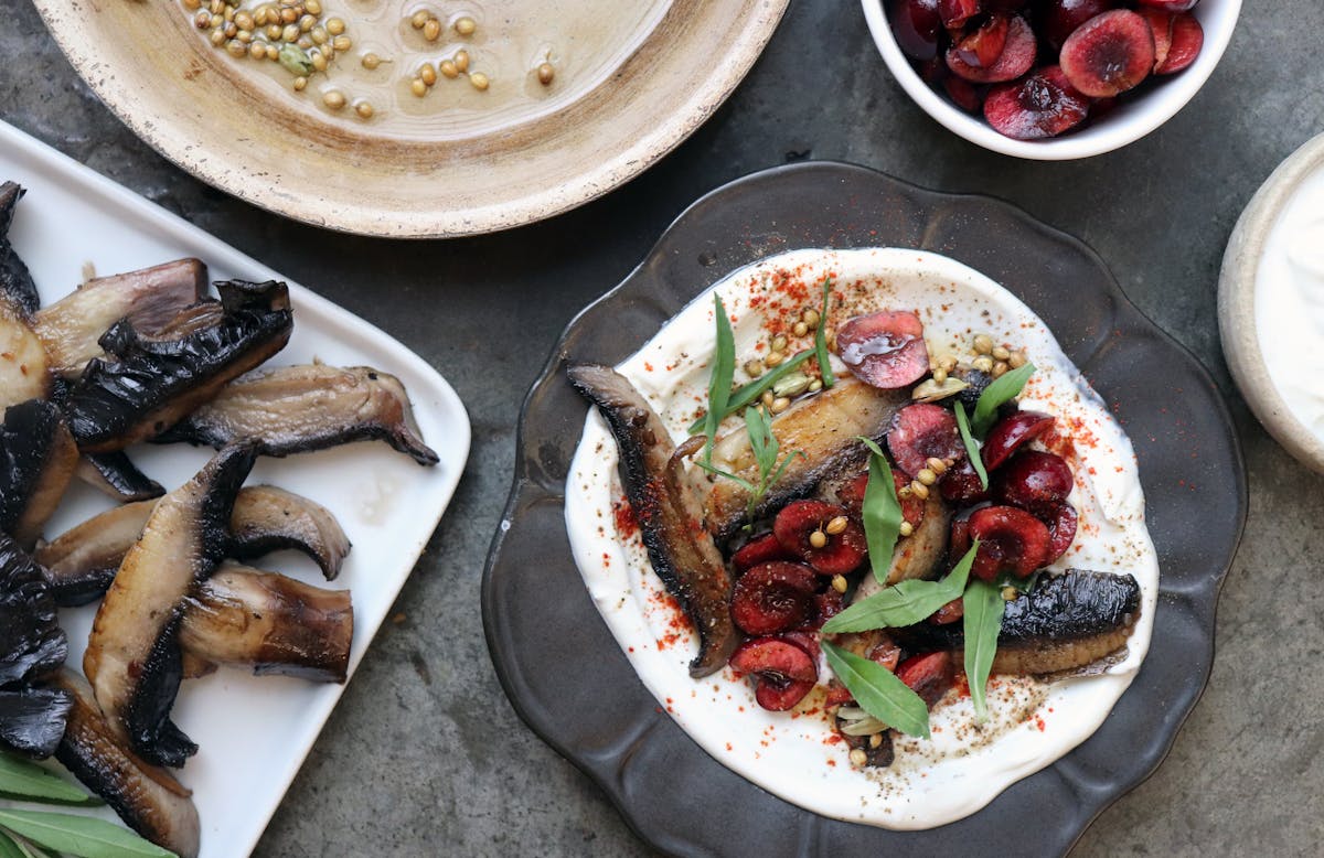 a bunch of food sitting on a plate