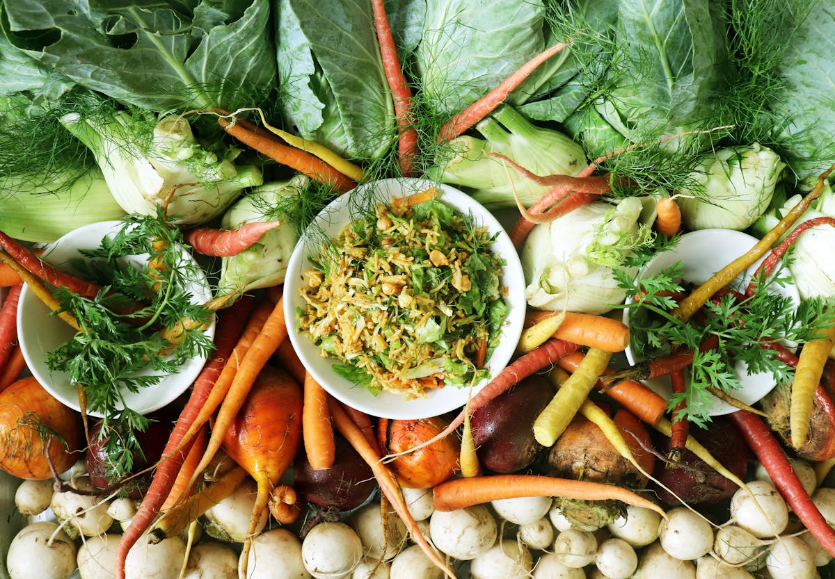 a variety of fresh vegetables