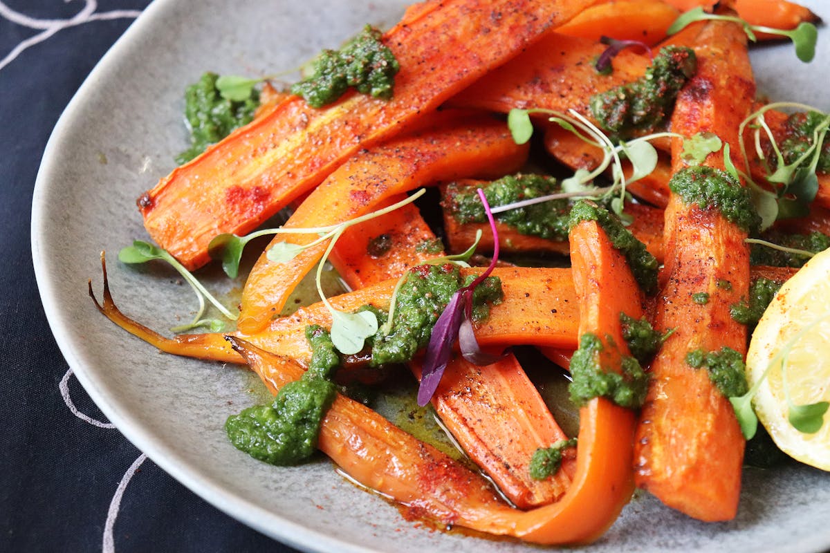 a plate of food with broccoli