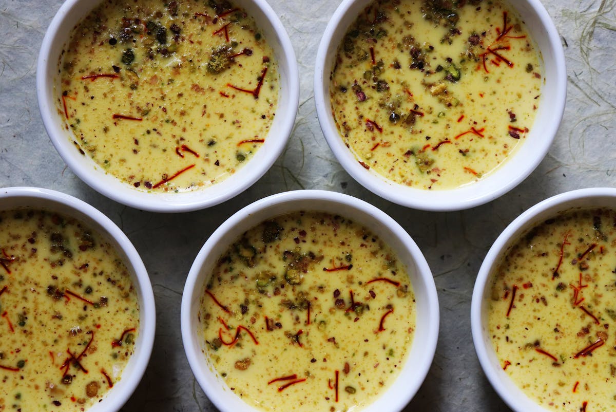 a bowl filled with different types of food on a table
