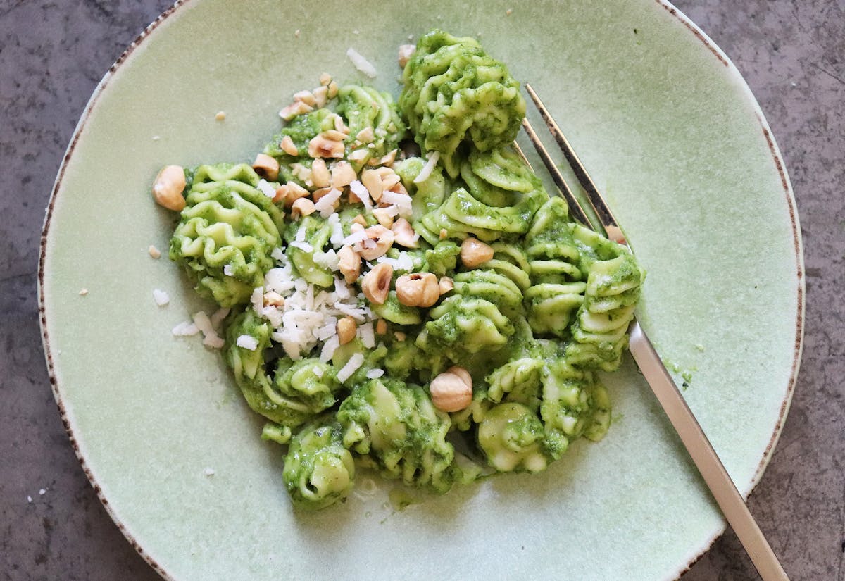 a plate of food with broccoli