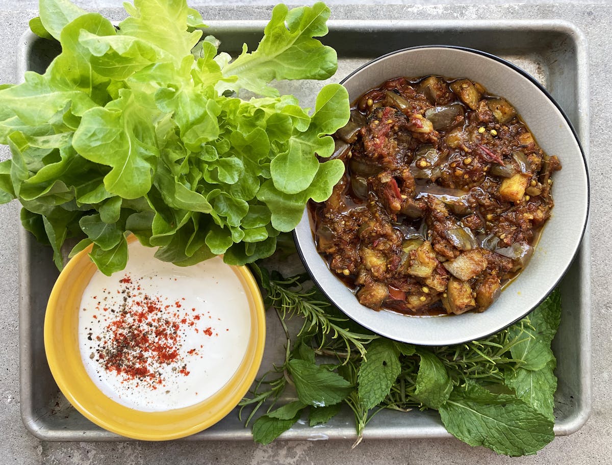 a bowl of salad