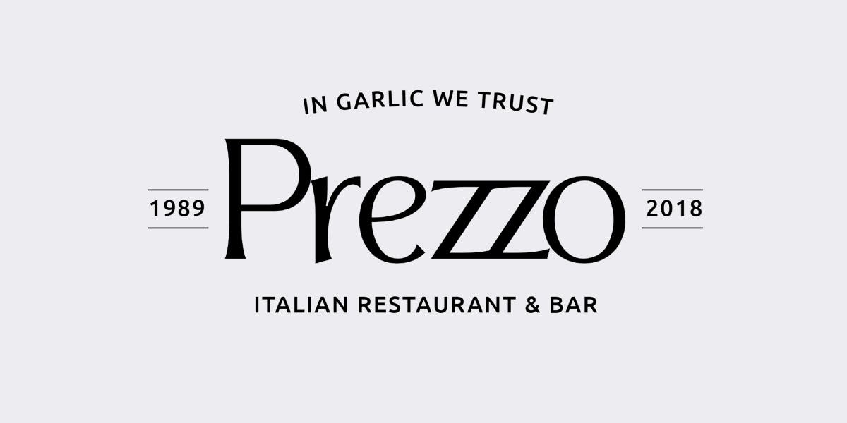 Prezzo restaurant logo - View nutrition facts, calories, and macros for menu items at 5560 N Military Trl Ste 100 Boca Raton, FL 33496
