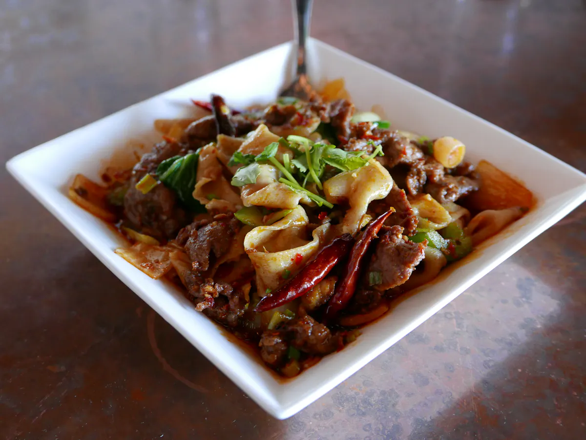 a plate of food on a table