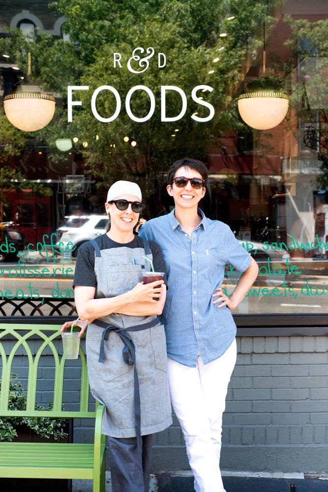 Ilene & Sara standing in front of R&D Foods