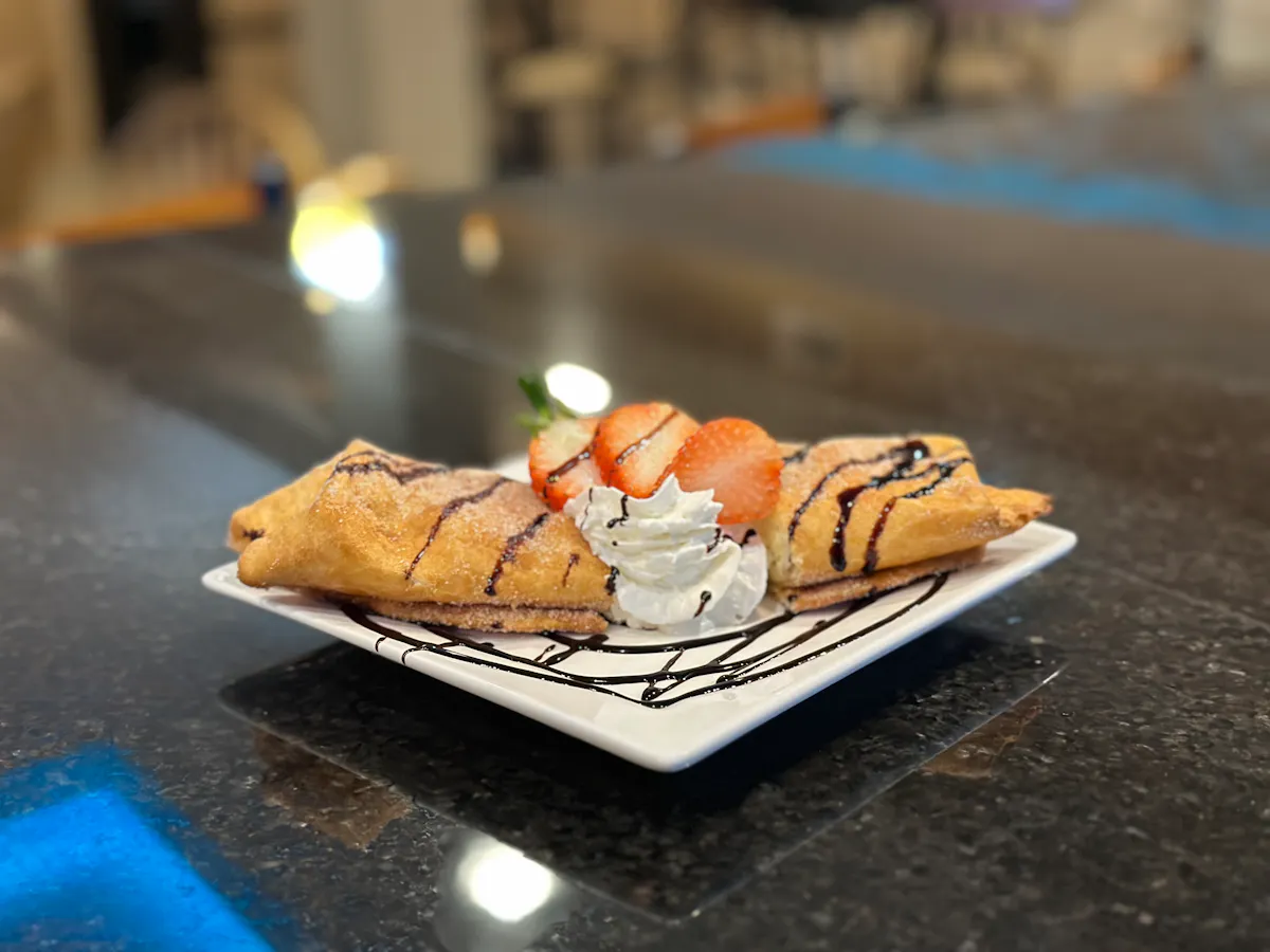 a close up of food on a table