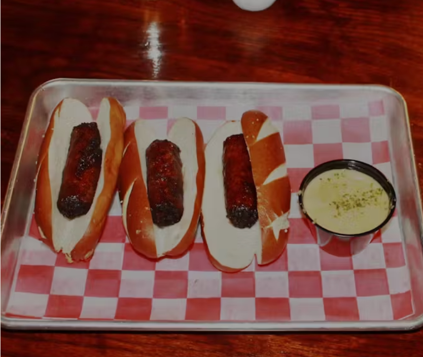 a tray of food on a plate
