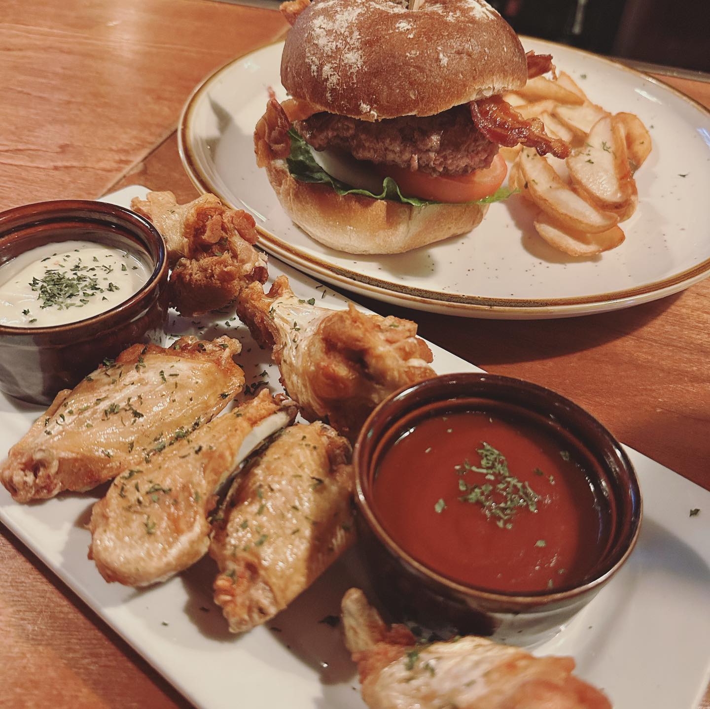 a plate of food on a table