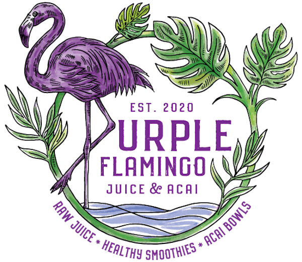 purple flamingos