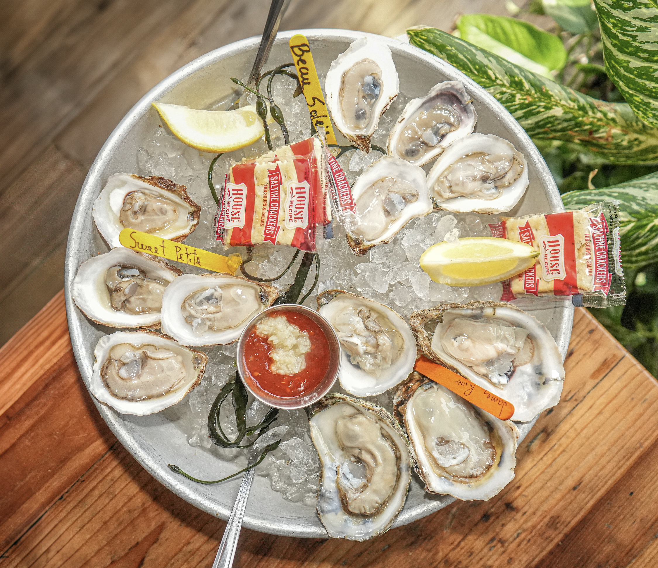 a plate of food on a table